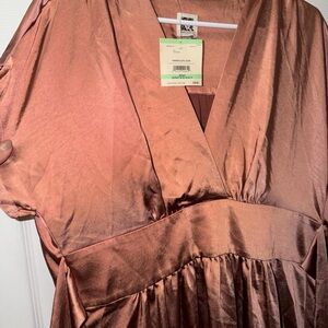 Anne Klein Copper Satin Wedding Dress